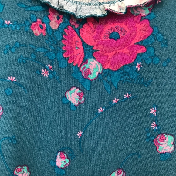 ModCloth Teal‎ Floral Blouse. Medium - Picture 2 of 5